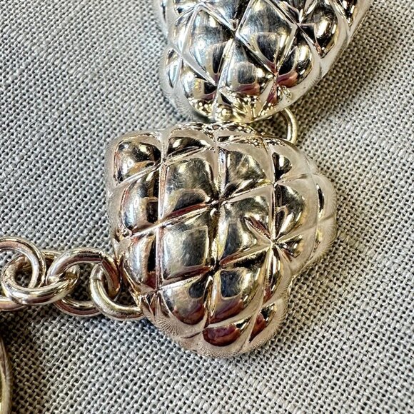 Sterling Silver Thailand Puffy Heart Bracelet - Picture 12 of 14